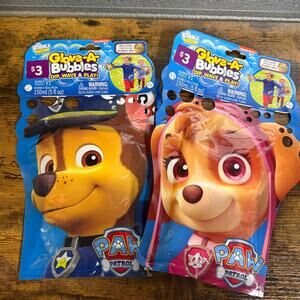 PAW Patrol Glove-A-Bubbles‎ Chase & Skye Bubble Toys 2 Pack ZURU New